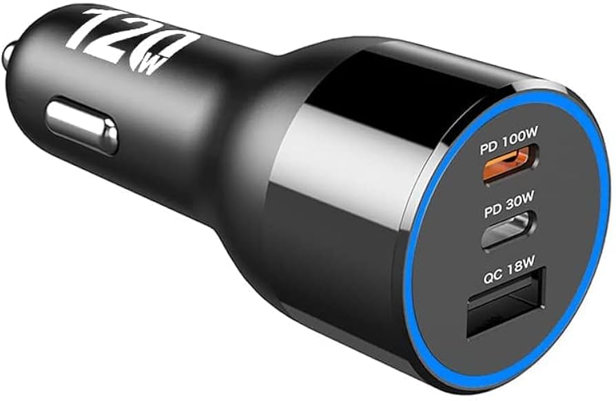 Amazon.co.jp: 120W カーチャージャー USB C シガーソケット